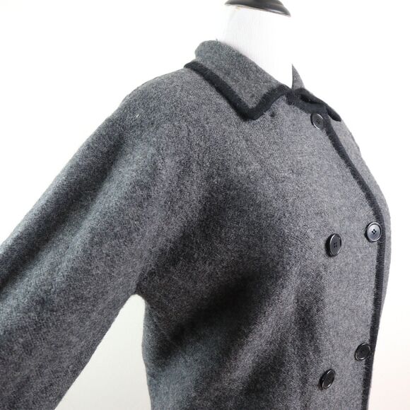 Vintage Herman Geist Size M Boiled Wool Jacket Gray Black - Picture 7 of 11